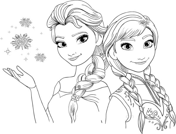 Раскраска Anna Elsa