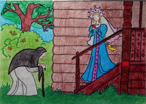 Иллюстрация к сказке сказка о мертвой царевне и 7 богатырях
