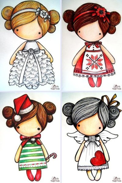 Кукла рисунок