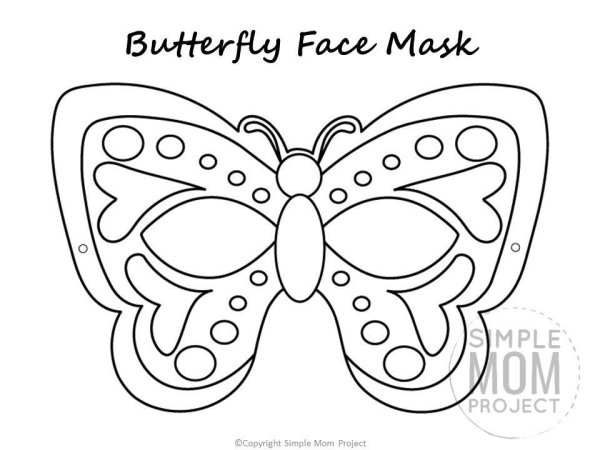 Трафареты бабочка маска (45 фото)