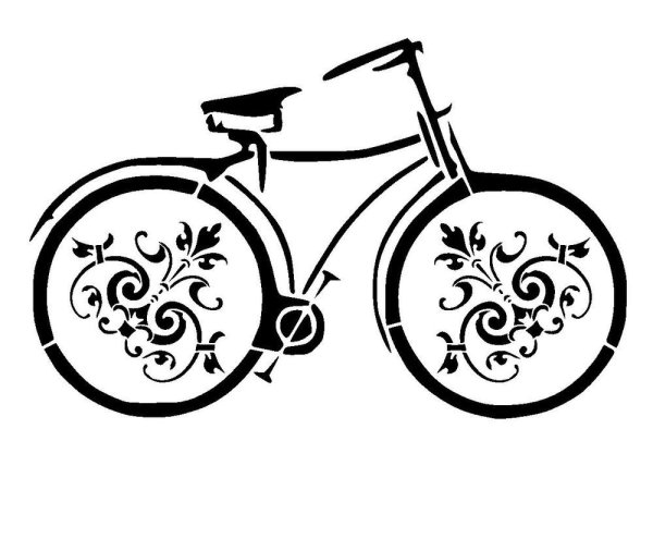 Трафареты велосипед знак (42 фото)