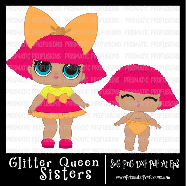 Рисунок куколки ЛОЛ glitter Queen