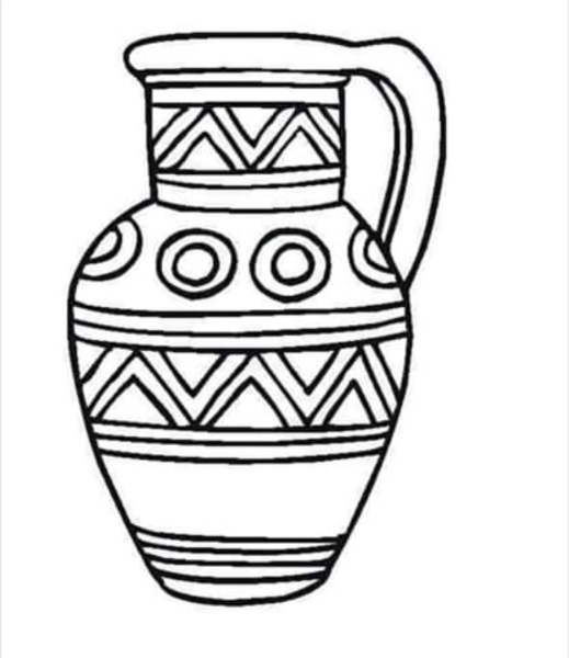 Глиняный кувшин раскраска