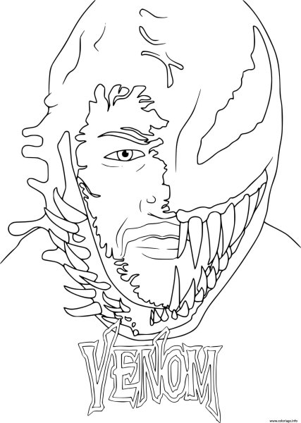 Веном раскраска