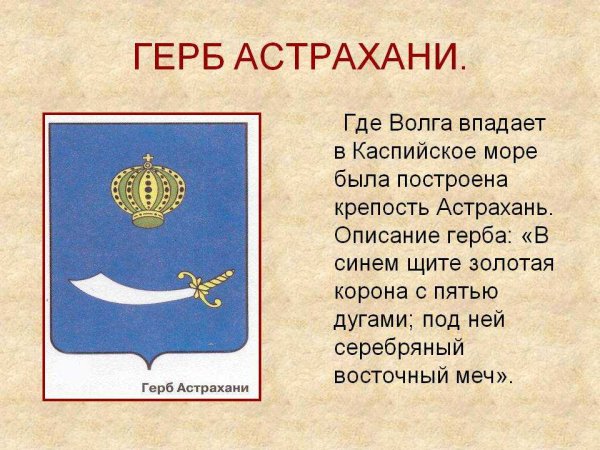 Герб Астрахани описание