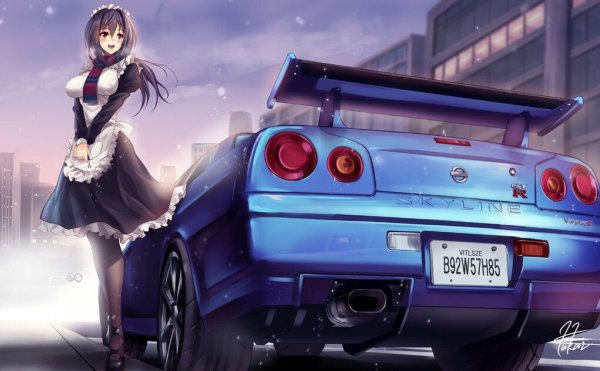 Nissan Skyline GTR r34 аниме
