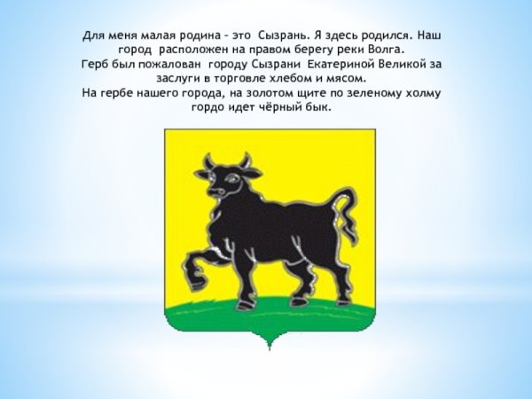 Проект моя малая Родина город Сызрань