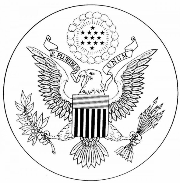 Печать США герб США