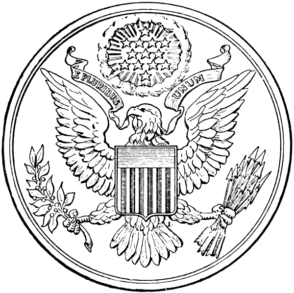 Печать США герб США