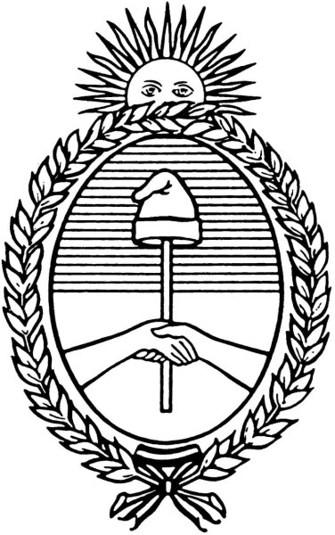 Герб Аргентины черно белый