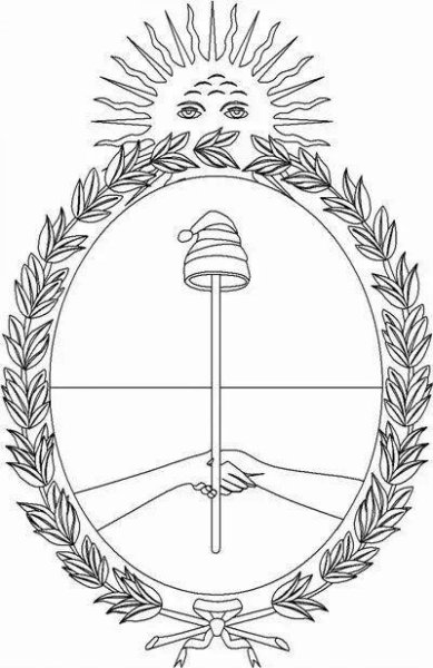 Аргентина флаг и герб раскраска