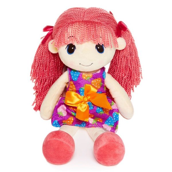Мягкая игрушка Maxitoys кукла Стильняшка с розовыми волосами 40 см