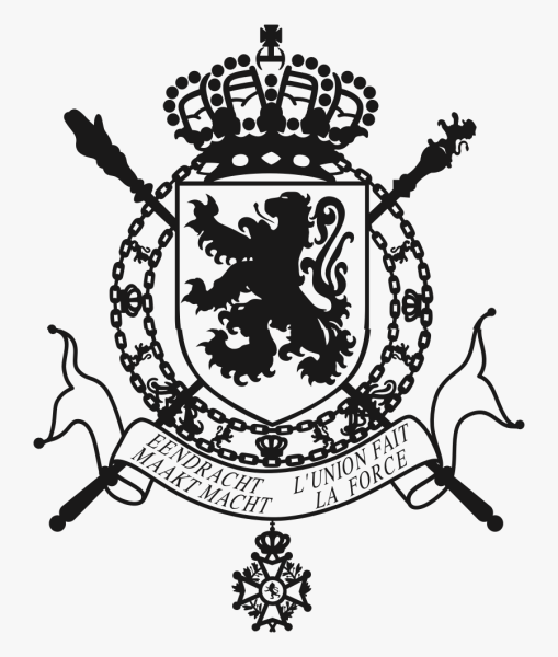 Герб Бельгии черно белый