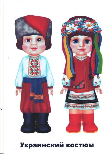 Игра кукла в национальных костюмах народов России