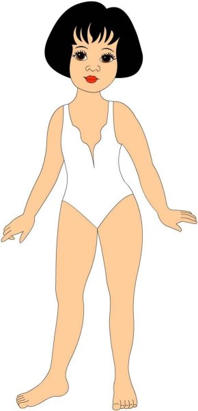 Кукла для одевания бумажная