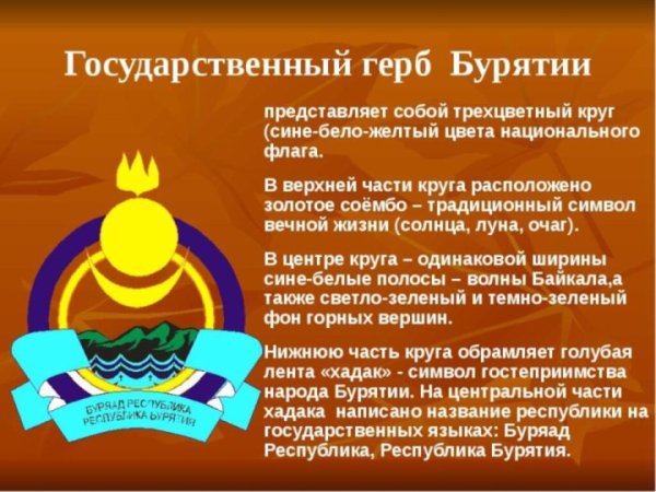 Герб Республики Бурятия описание