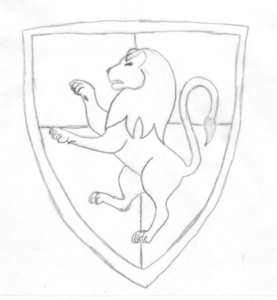 Лев Гриффиндора раскраска
