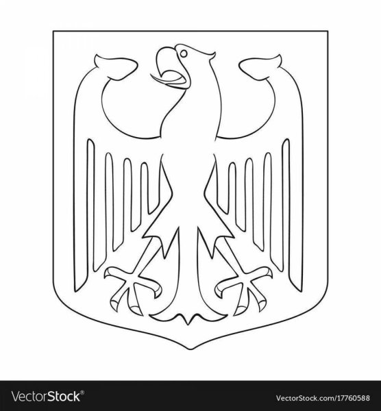 Флаг и герб Германии раскраска