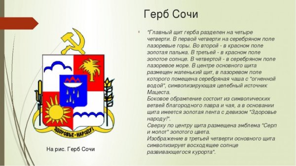 Герб Сочи описание
