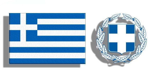 Флаг и герб Греции