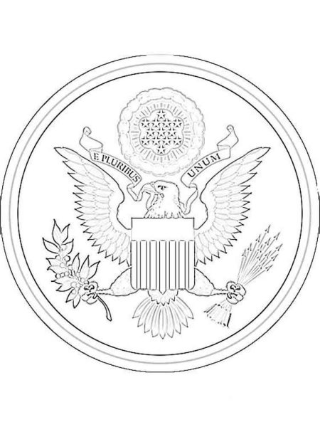 Герб США раскраска