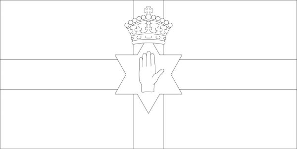 Флаг Северной Ирландии раскрасить