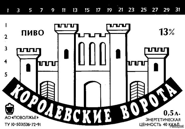 Королевские ворота Калининград рисунок
