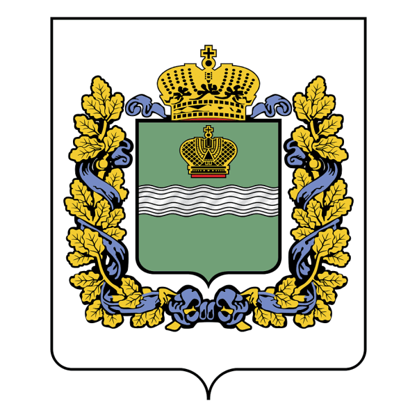 Герб Калужской области черно белый