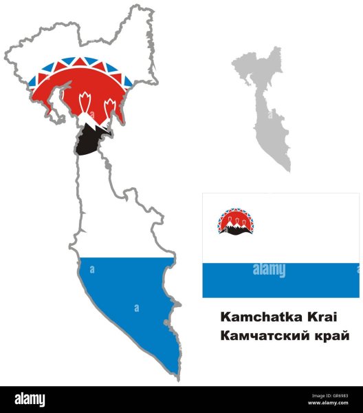 Флаг Камчатского края контур