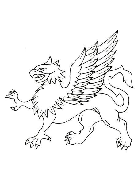 Грифон раскраска