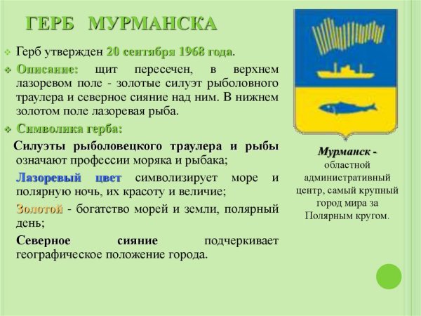 Герб Мурманска описание
