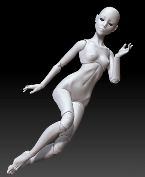 Zbrush БЖД кукла