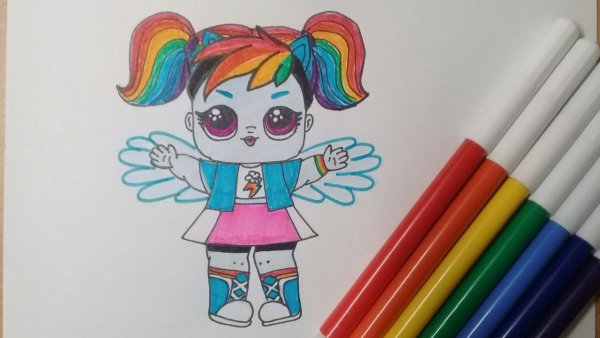 Кукла Rainbow рисование