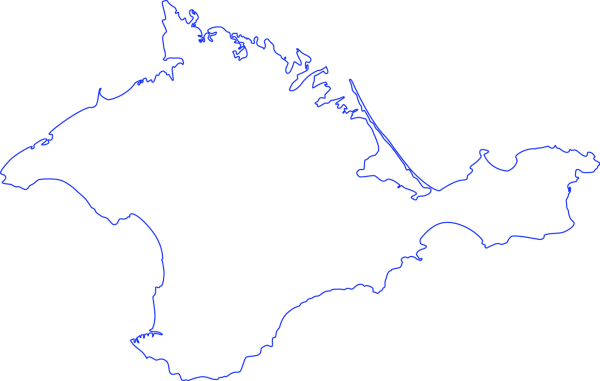 Очертания Крымского полуострова