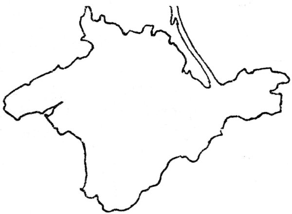 Контур полуострова Крым