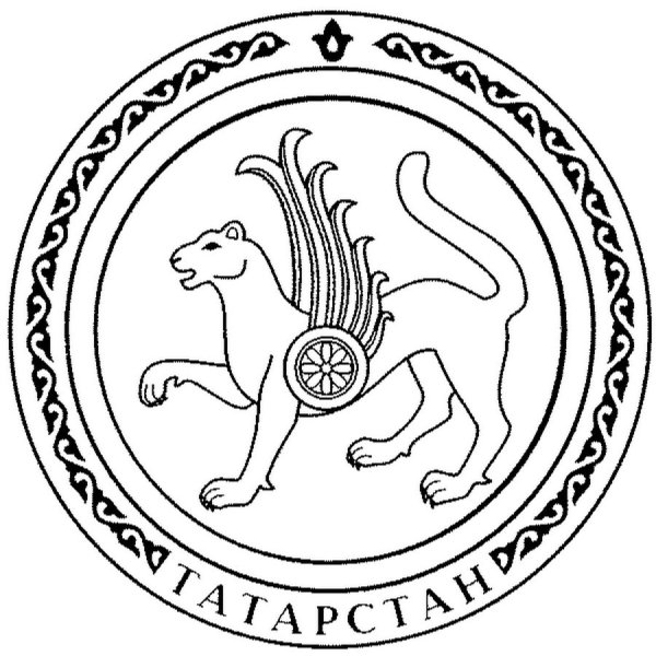 Герб Татарстана черно белый