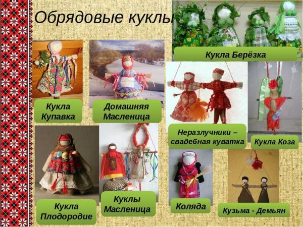 Виды народных кукол
