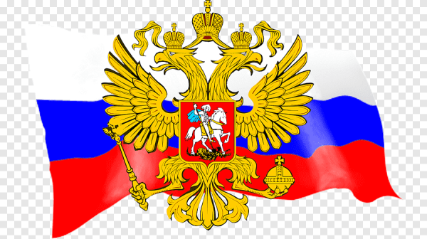 Российский флаг с гербом
