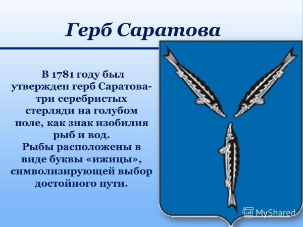 Герб Саратовской области города Саратова