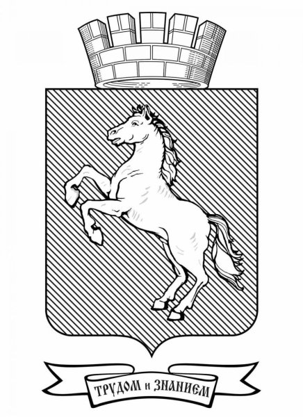 Герб Томска черно белый
