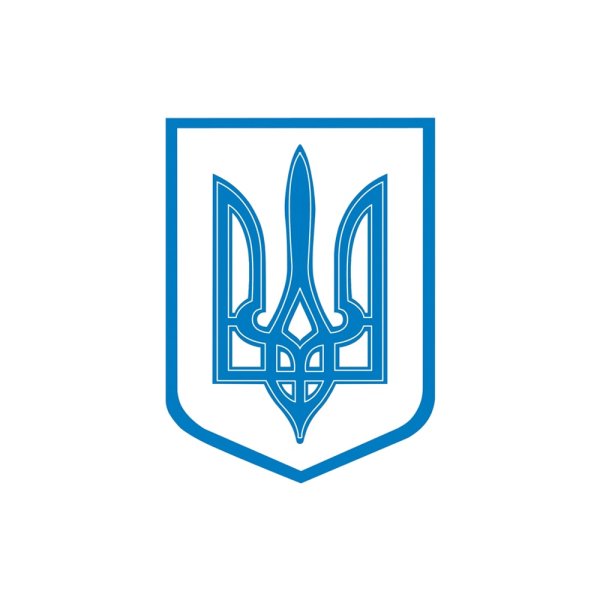 Герб Украины черно белый