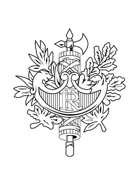 Герб Франции раскраска