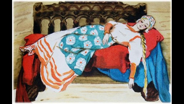 Сказка Пушкина о спящей царевне и семи богатырях