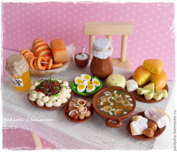 Красивая еда для кукол
