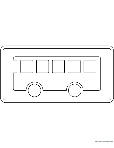 Трафарет автобуса для рисования