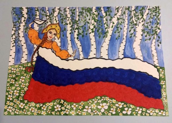 Флаг России рисунок