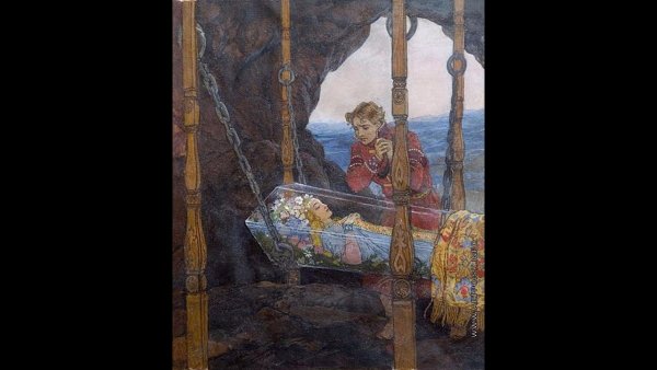 Сказка о мёртвой царевне и семи богатырях гроб Хрустальный