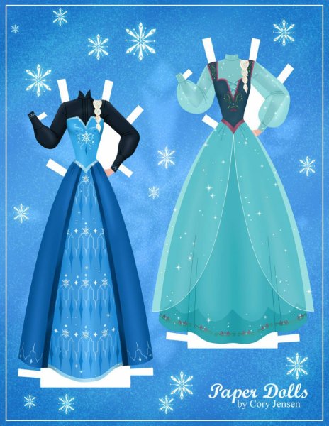 Paper Dolls Disney Анна Эльза