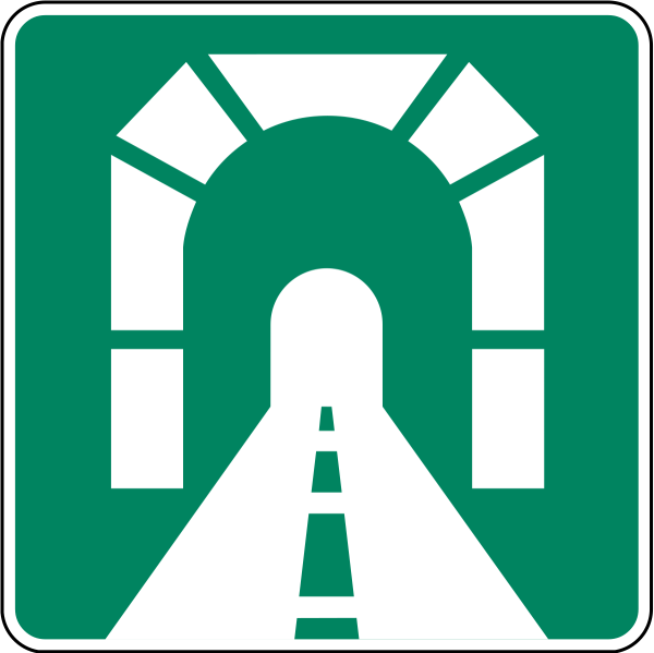 Дорожный знак тоннель