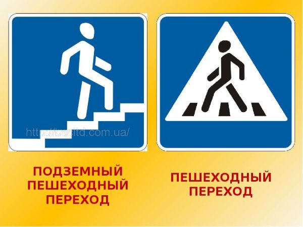 Знак Наземный и подземный пешеходный переход